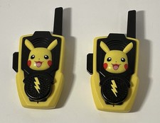 eKids Pok mon Pikachu Walkie Talkies Tested Works Long Range Yellow