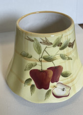 Homco VINTAGE APPLE CANDLE SHADE TOPPER~"Apples"~Scalloped Edge Pre Owned