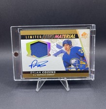 2024-25 SP Authentic Hockey Limited Auto Material #24 Dylan Cozens /100 Buffalo