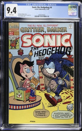 Sonic The Hedgehog #4 CGC 9.4 White Pages Archie Publications 1993
