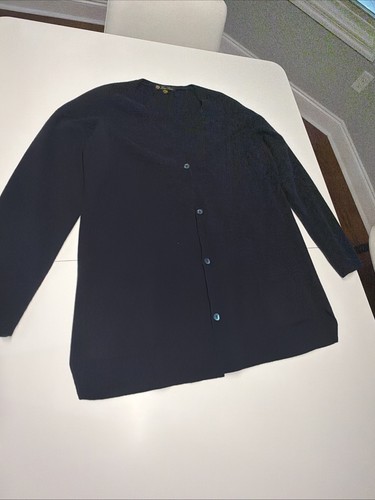 Loro Piana Cashmere Cardigan Sweater Navy Blue Size 44