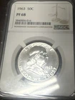 1963 Franklin Half Dollar 50c NGC PF68 PR68 - Sight White Sticker