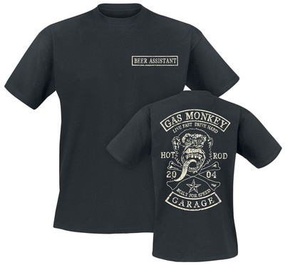 Gas Monkey Garage T-Shirt Herren Hot Rod - Beer Assistant schwarz