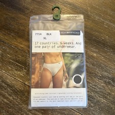 ExOfficio Women's Bikini Brief Give-N-Go Black 2241-0017 Odor Resistant XL NIP