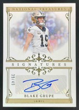 2025 Panini National Treasures Signatures Gold #SIG-BGE Blake Grupe Auto /49