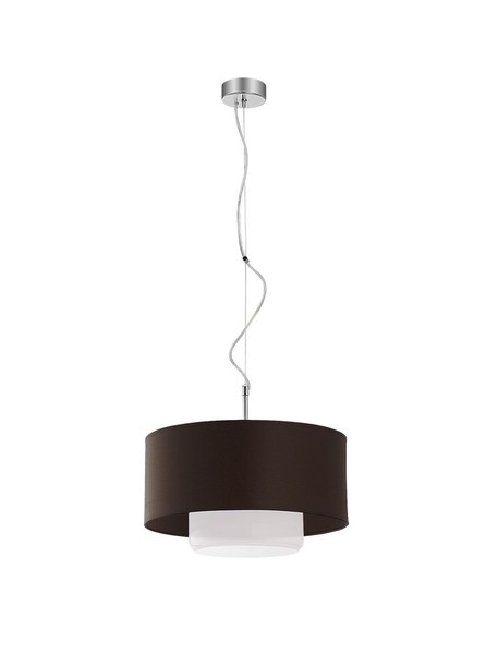 Pendelleuchte Stoff Glas Doppel Schirm Ø35Cm Verrona Lampe Esszimmer Wohnzimmer-image