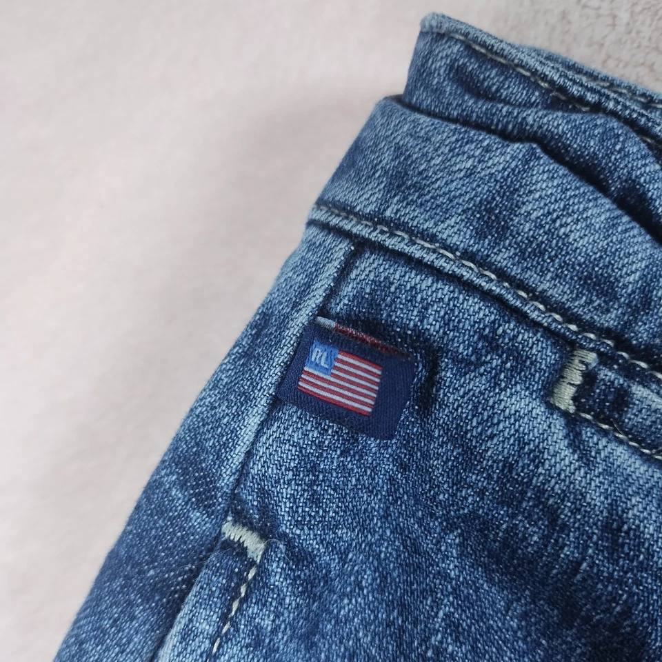 Maxi falda vaquera vintage años 90 y2k polo ralph lauren botón delantero talla 8 western Foto 4 de 4