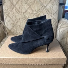 Manolo Blahnik Black Suede Bootie Size 38