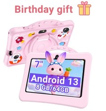7" Kids 8GB 64GB Android 13 Tablet IPS Screen Educational Tablet for ages 2 8