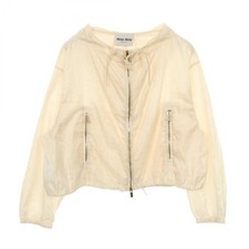 Miu Miu Nylon Jacket with Hood Nylon Beige 36 Used Women