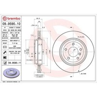 2X Brembo Bremsscheibe Hinterachse Prime Line - Uv Coated FüR Bmw