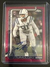 2025 Topps Chrome J.T. Tuimoloau Rookie Pink Auto /399 Indianapolis Colts RA-JT