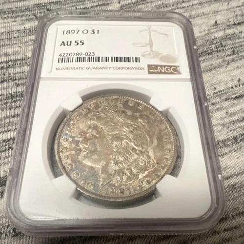 Morgan Dollar 1897 New Orleans $1 Silver Coin NGC AU55 Circulated KM#110