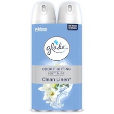 Air freshener room spray, clean linen scent, odor fighting to deliver