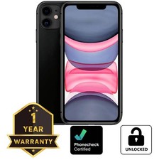 Apple iPhone 11 - 64 GB - Black Unlocked Smartphone - Very Good