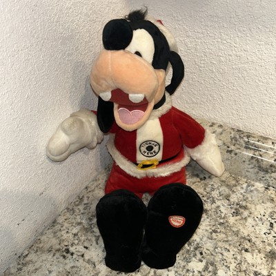 Disney Goofy Santa Tickle Here Talking Animated Singing Plush Laughing READ