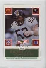 1986 McDonald's Play &amp; Win All-Star Team Green Tab Mike Webster HOF 0au4