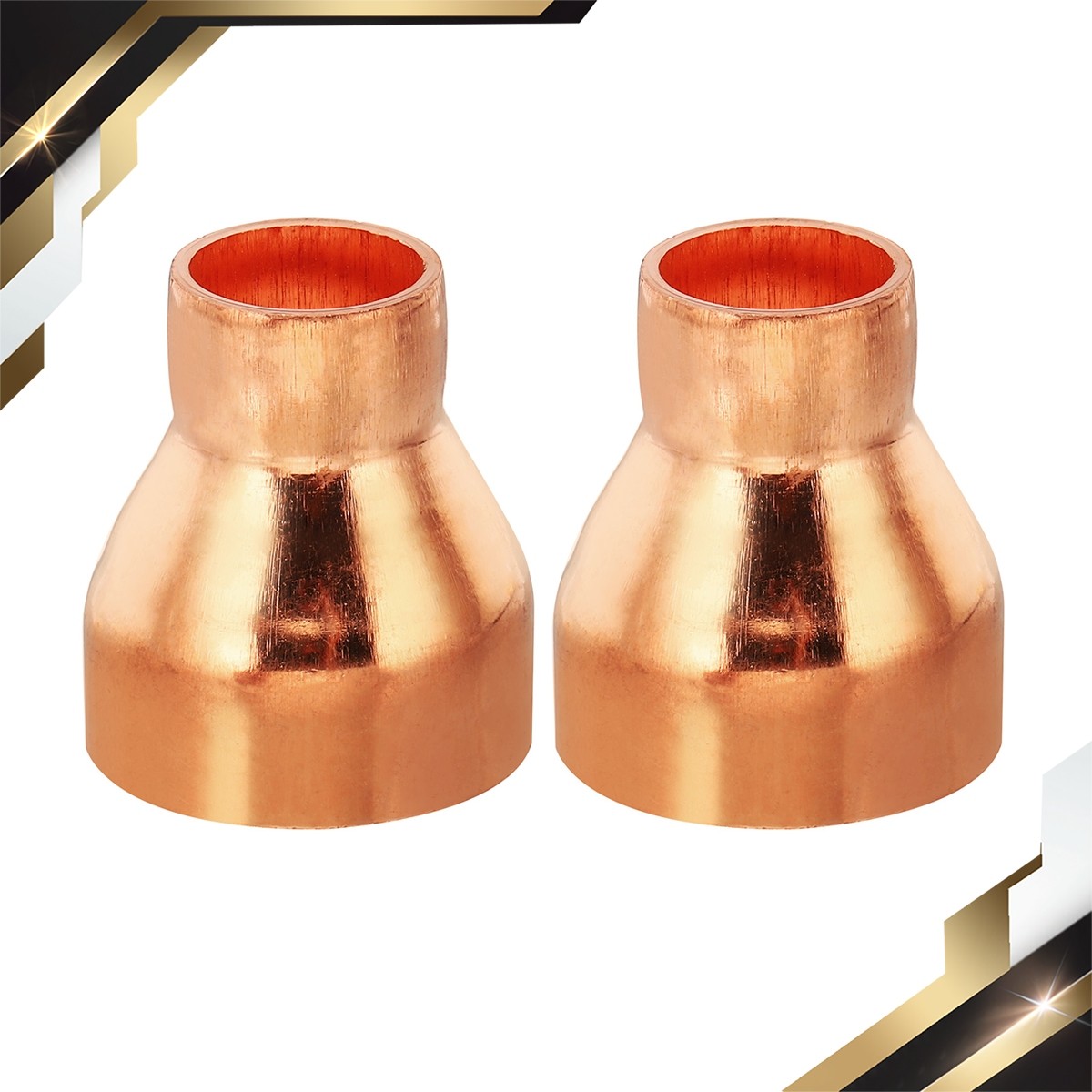 2 x 1-3/8" to 7/8" ID Copper Reducer 99.9% Pure Copper Coupling Pressure Fitting