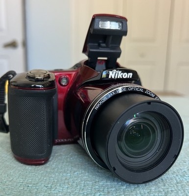 Nikon Coolpix L830 Camera 16MP 34x Zoom Digital Camera- Red - Flip