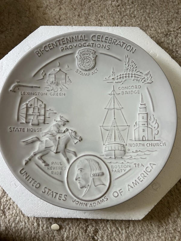 Vintage 1972 Frankoma Pottery Bicentennial Plate Provocations 8” 1776-1976