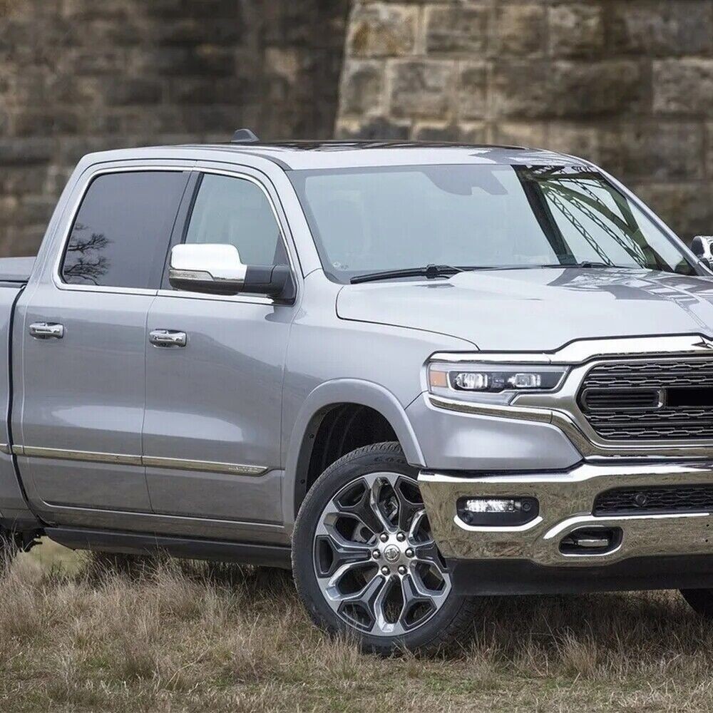 4Pcs For Dodge Ram 1500 2500 3500 2009-2018 Black Pillar Posts Door Trim Cover