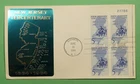 DR WHO 1964 FDC NEW JERSEY PLATE BLOCK TERCENTENARY SARZIN METAL w35660