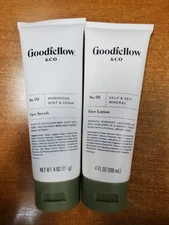 2 Pk: Goodfellow & Co No. 03 Face Scrub & No. 05 Face Lotion 4 oz ea E13B