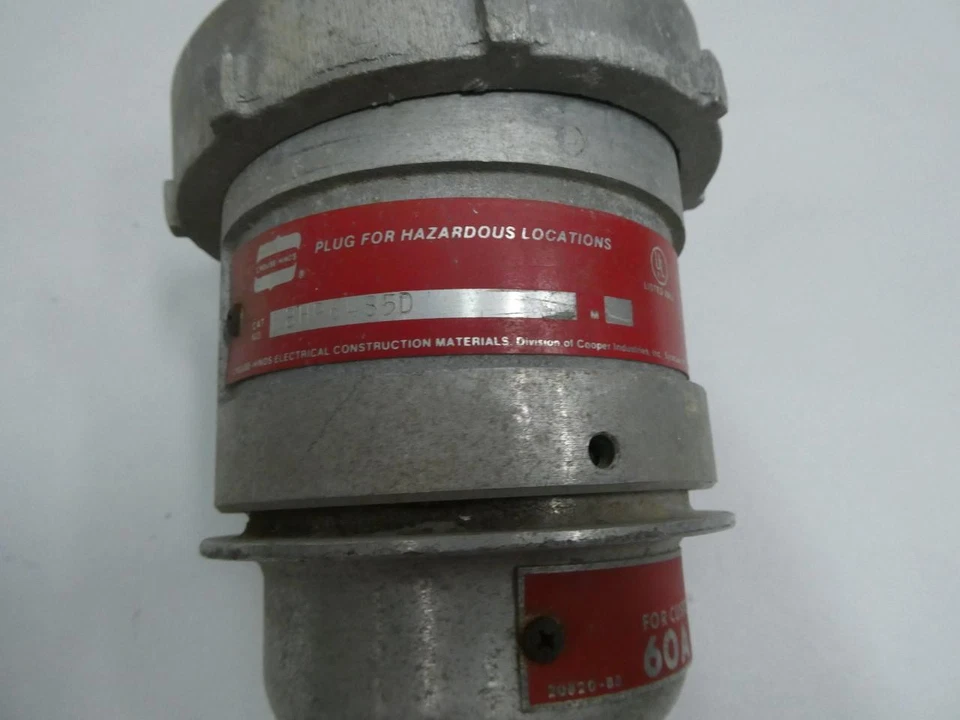 Crouse Hinds BHP6485D Bhp Plug 4p 3w 60a Amp 480v-ac - Image 4 of 4