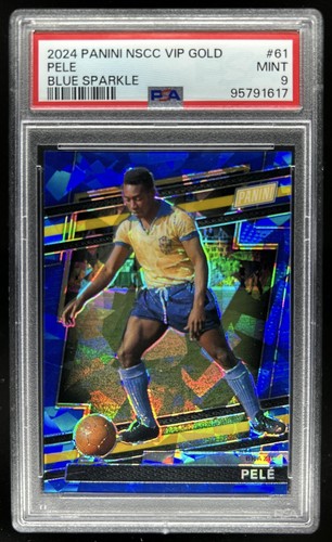 2024 Panini National NSCC VIP Party Pele Blue Sparkle #/124 PSA 9