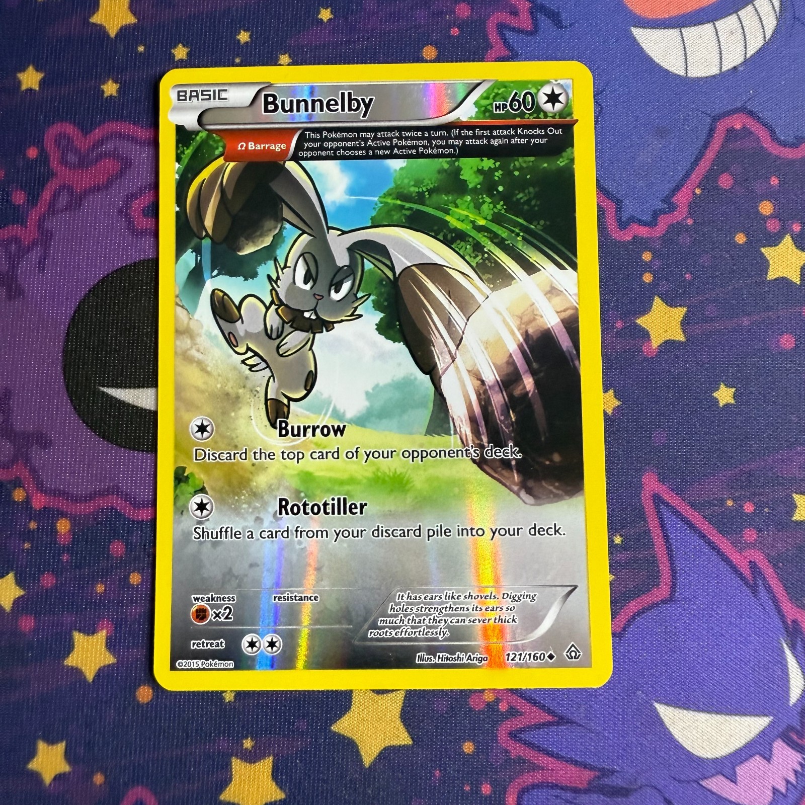 Bunnelby 121/160 Primal Clash Reverse Holo Pokemon LP