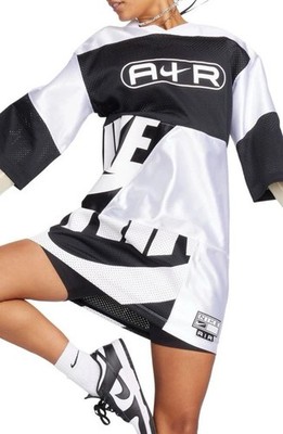 nike air jersey dress Nike Sportswear Air Jersey Dress In White/Black/White - 40% Off