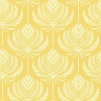 Fd26427_Seychelles Stilisierte Lotus Karnies Golden Gelb Weiß Fine Decor Tapete