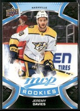 2021-22 Upper Deck MVP #223 Jeremy Davies Nashville Predators Rookie Hockey Card