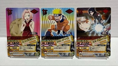 Naruto Ultimate Card Battle Team 7 3-Card Set Red Foil Collectible