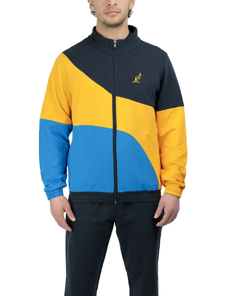  Voller TrainingsAnzug HERREN Australian Sportswear Eclipse Blau Gelb  - Bild 3 von 4