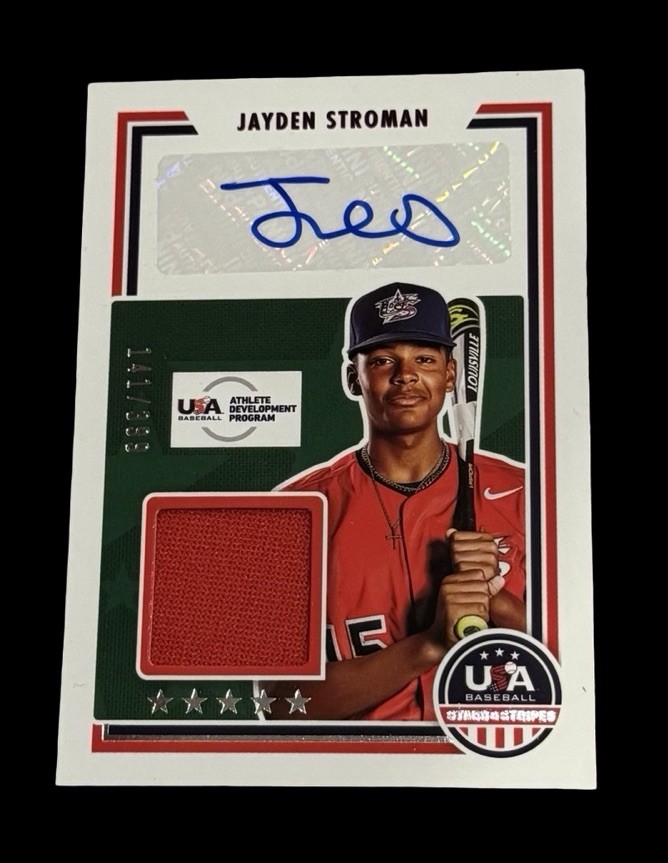 2022 USA Baseball Stars & Stripes Jayden Stroman Auto Relic /399 SP RC