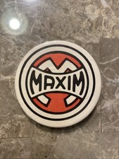 Maxim Motor Co Fire Truck Apparatus Logo Button Middleboro, Mass VTG 2-1/4&rdquo;
