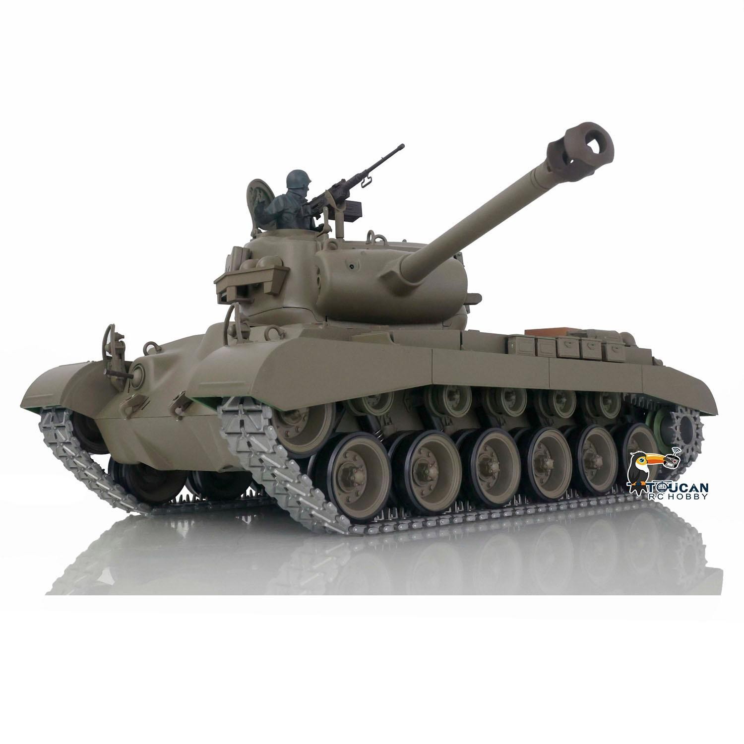 FLASH DEAL 1/16 Henglong 7.0 3838 Upgraded M26 Pershing RTR RC Tank Metal Tracks