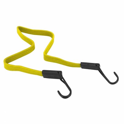 Gummiseil - Doppelstrang-Flachfahrradspanner mit Haken 1,00 m gelb - hält 40 kg