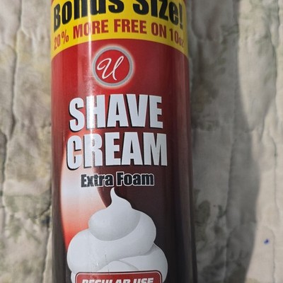 U Extra Foam Shaving Cream, Unisex, Face, 10 oz Bonus Size