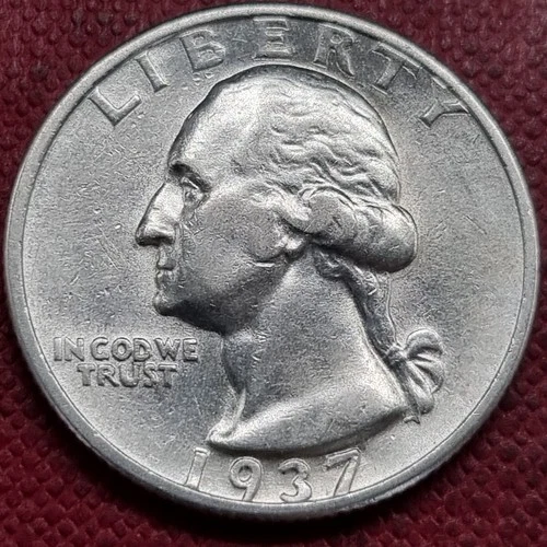 1937 S Washington Quarter 25c UNC Uncirculated High Grade #100467