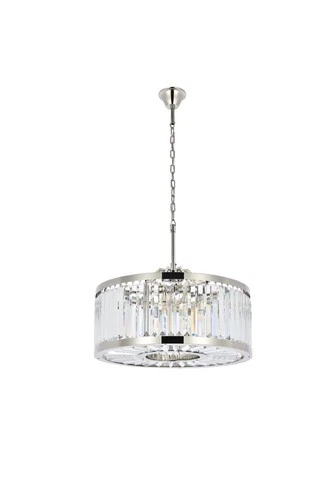 Urban Classic Chelsea 8-Light Metal Royal Cut Chandelier - Polished Nickel - Picture 5 of 9