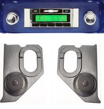 1964-1966 Chevy Truck  Radio & Kick Panels w/ Speakers AUX Cable Stereo 230