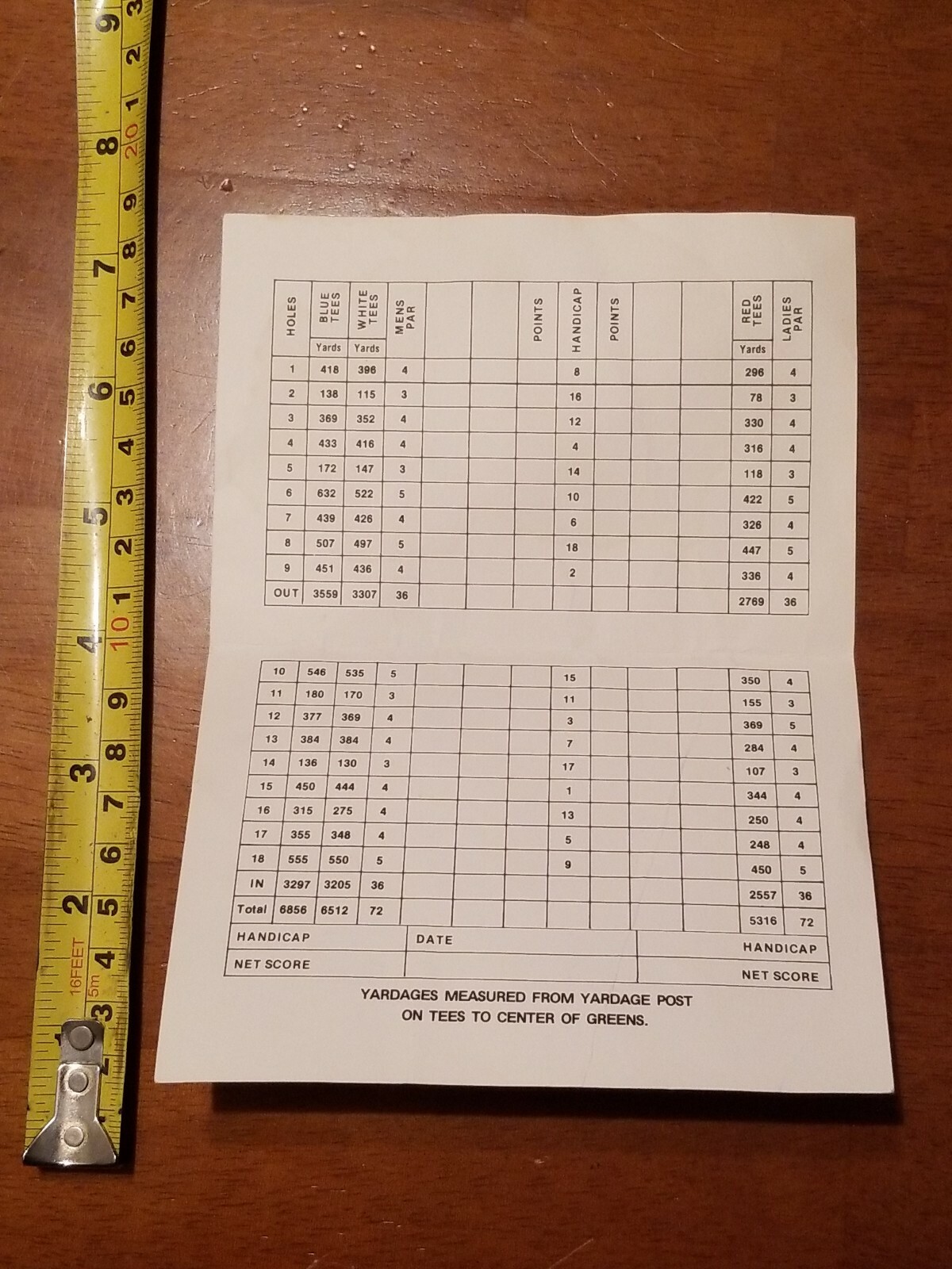 SCORECARD RIVERBY HILLS COUNTRY CLUB GOLF COURSE BOWLING GREEN OHIO 