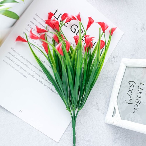 36 Heads Artificial Silk Flowers Bunch Wedding Home Grave Outdoor Bouquet UK - Picture 5 of 40
