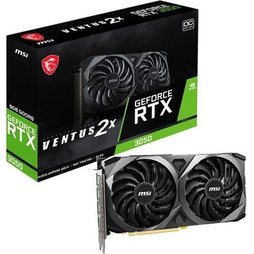 MSI GeForce RTX 3050 VENTUS 2X OC 8GB GDDR6 Graphics Card