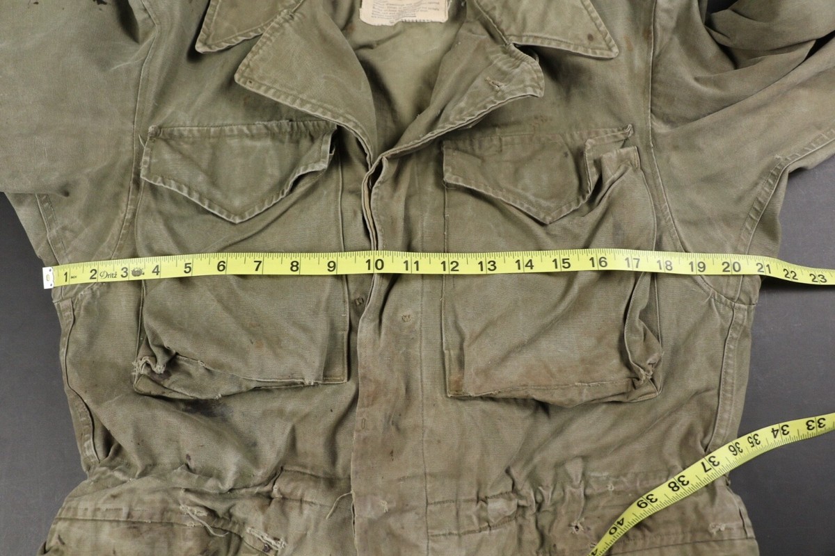 Vtg Field Jacket US Military M1950 Korean War 1950s Authentic XS