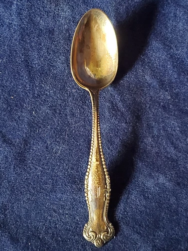 CANTERBURY 5 1/2" 5 O'clock Spoon monogrammed front Towle Sterling estate 1893