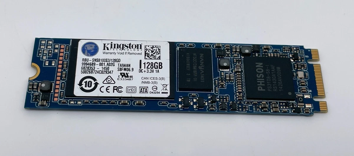Kingston SATA M.2 128GB SSD Solid State Drive RBU-SNS8100S3/128GD  