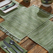 Basketweave Placemat Pick from 5 Soft Country Colors 13x19 Sold as Set of 4 Park